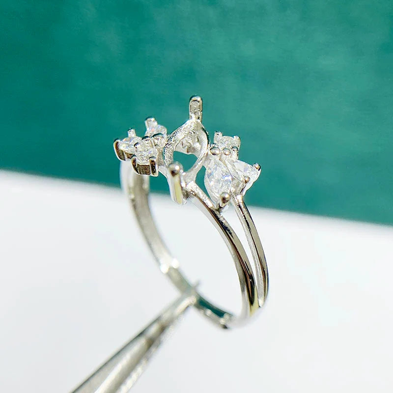 Marquise 4×8 mm / 5×10 mm / 6×12 mm S925 Sterling Silver, 18K Gold Plated Ring Setting, Unset, For Women