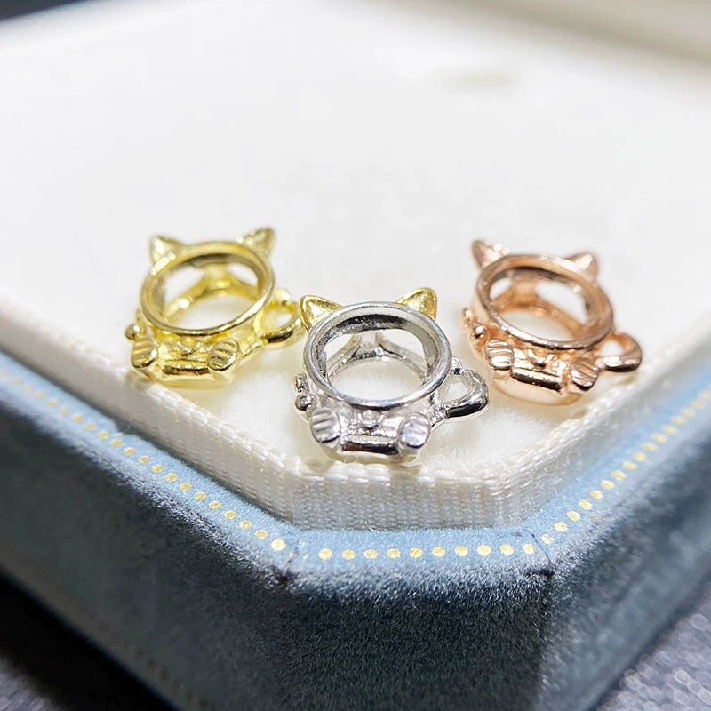 Round 6×6 mm S925 Sterling Silver Pendant Setting, Unset