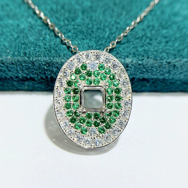 Square 5×5 mm S925 Sterling Silver Pendant Setting, Unset