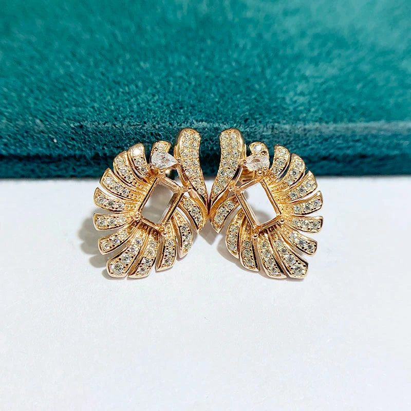 4×6 mm S925 Sterling Silver Earring Setting, Unset