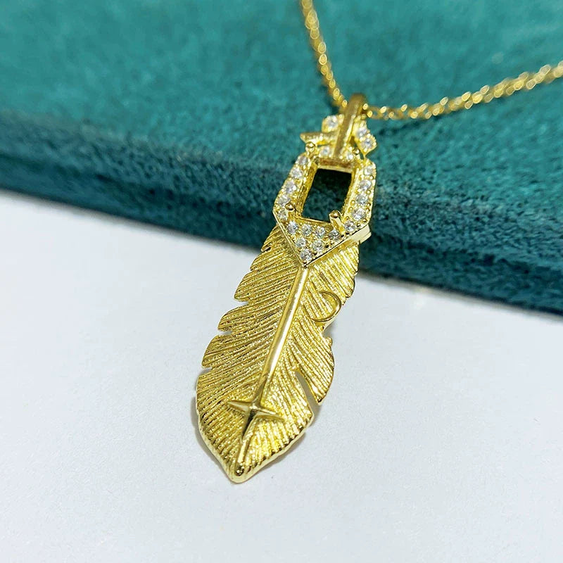 Rectangle 4×6 mm S925 Sterling Silver Pendant Setting, Unset, For Women, Vintage Style