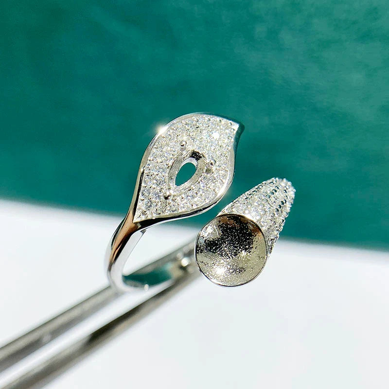 S925 Sterling Silver Ring Setting, Unset, For Women, Fashion Style