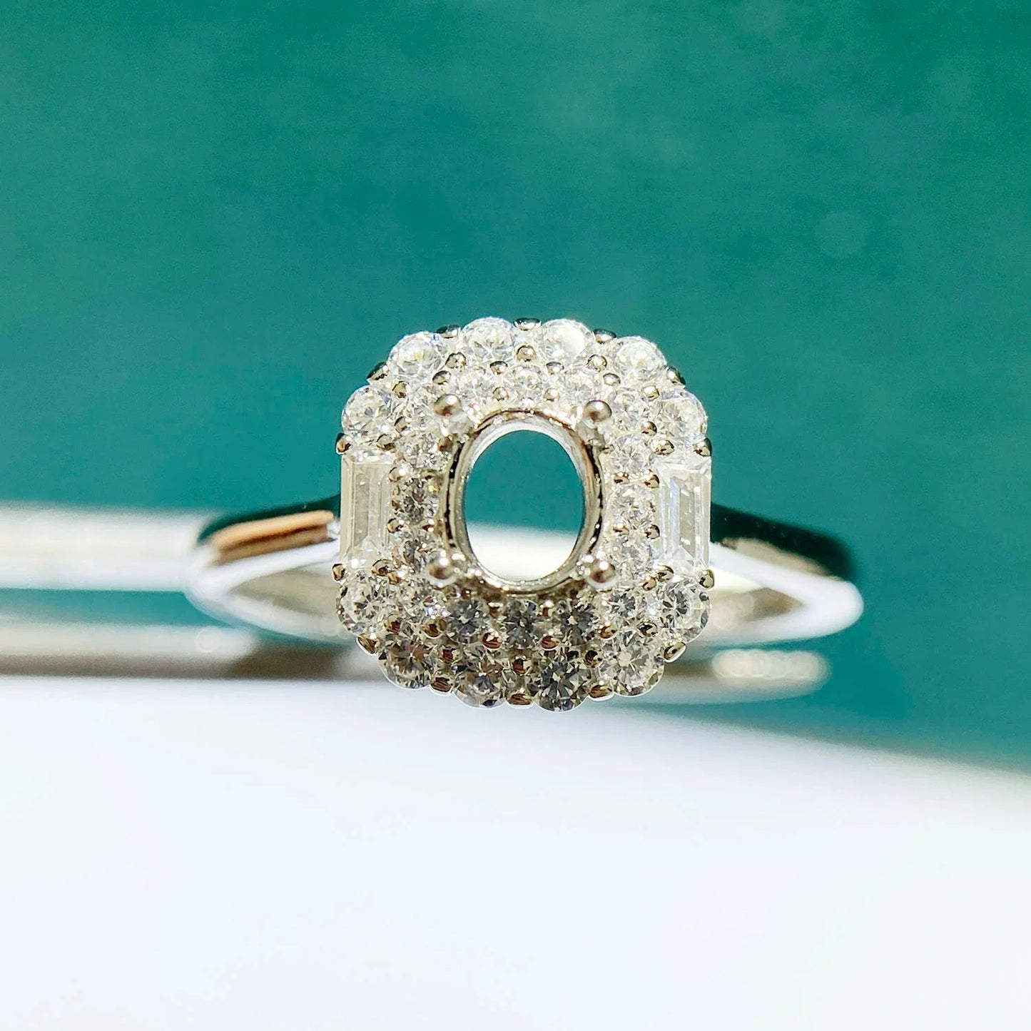 Oval 4×5 mm / 4×6 mm / 5×7 mm S925 Sterling Silver Ring Setting, Adjustable, Unset, For Women