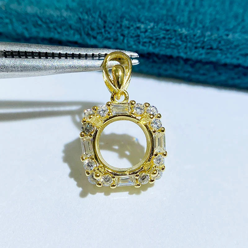 Round 5 mm / 6 mm / 8 mm S925 Sterling Silver Ring Setting, Unset Mount, For Women