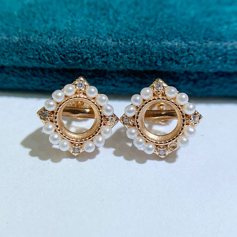 S925 Sterling Silver, 18K Gold Plated Ring Setting, Unset, For Women