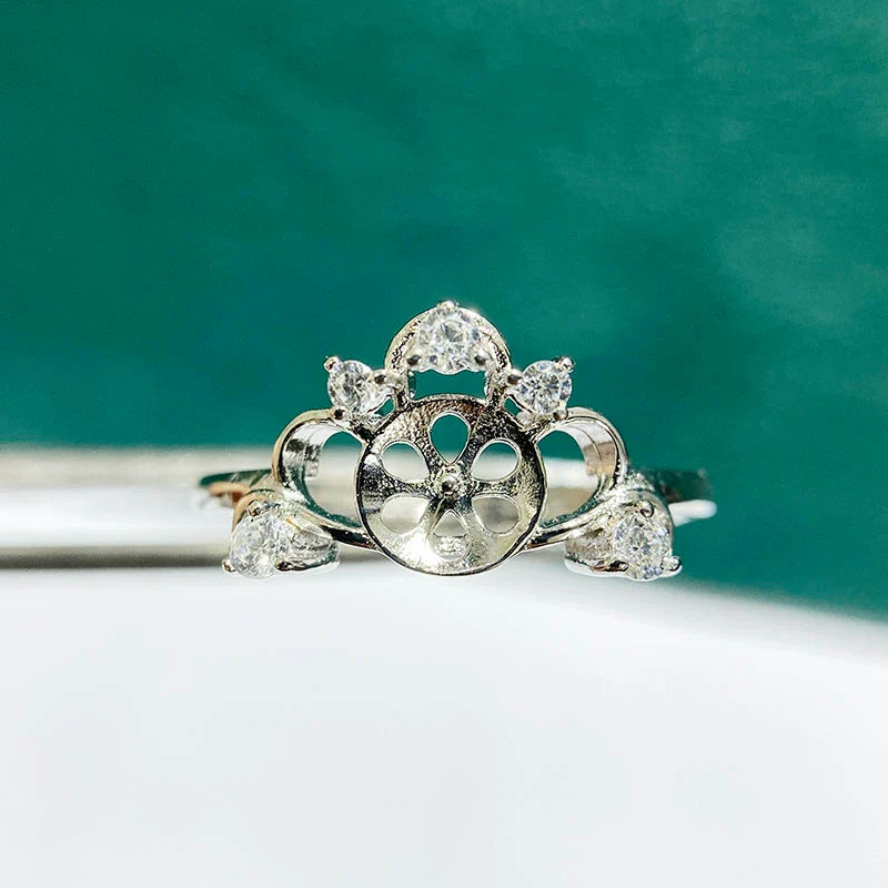 S925 Sterling Silver Ring Setting, Adjustable, Unset, For Women, Fashion Style