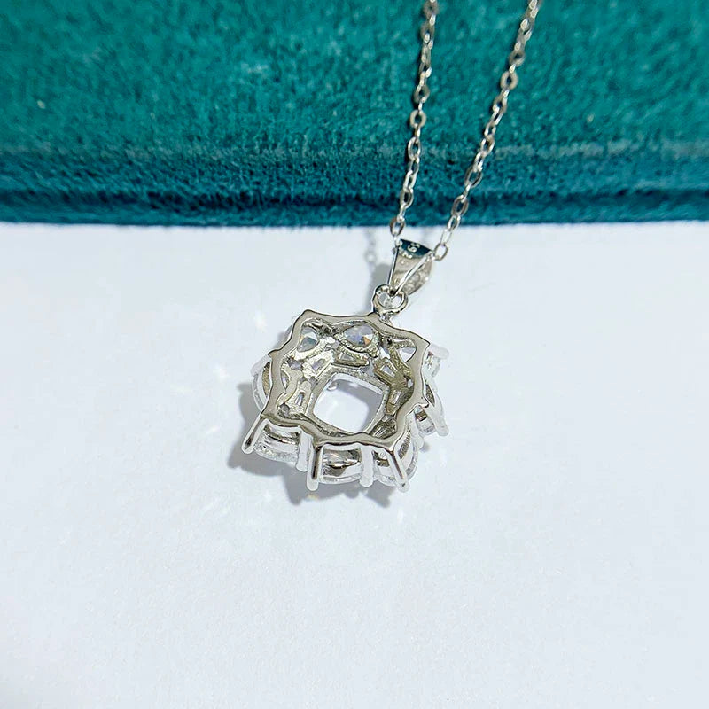 Cushion 6×6 mm S925 Sterling Silver Pendant Setting, Unset, Fashion Style, Light Luxury