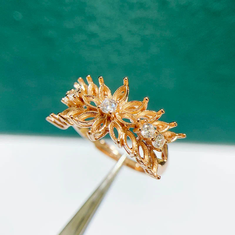 Marquise 2×4 mm S925 Sterling Silver Ring Setting, Adjustable, Unset, For Women