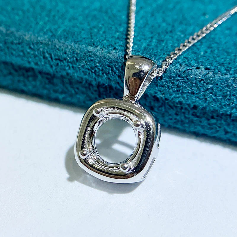 Round 6×6 mm S925 Sterling Silver Ring Setting, Unset Mount, For Women