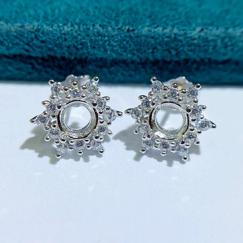 S925 Sterling Silver, 18K Gold Plated Ring Setting, Unset, For Women