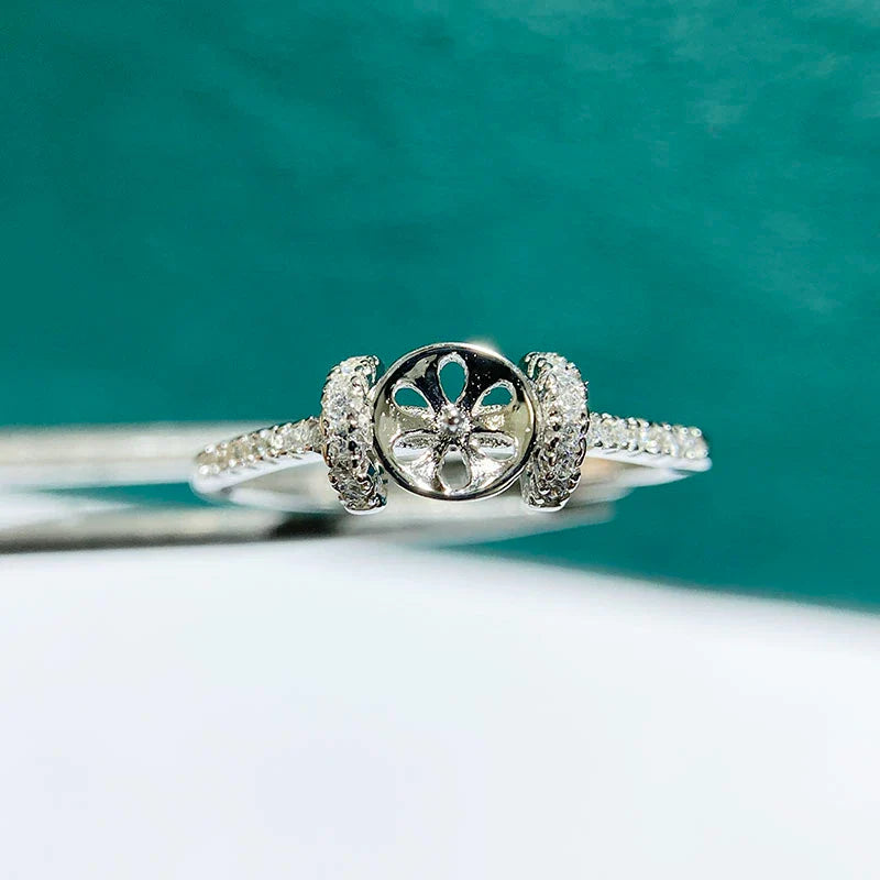 S925 Sterling Silver Ring Setting, Adjustable, Unset, For Women, Fashion Style