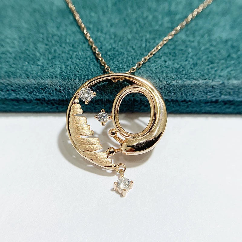 7×9mm Oval S925 Silver Pendant Setting for Gemstone Mounting