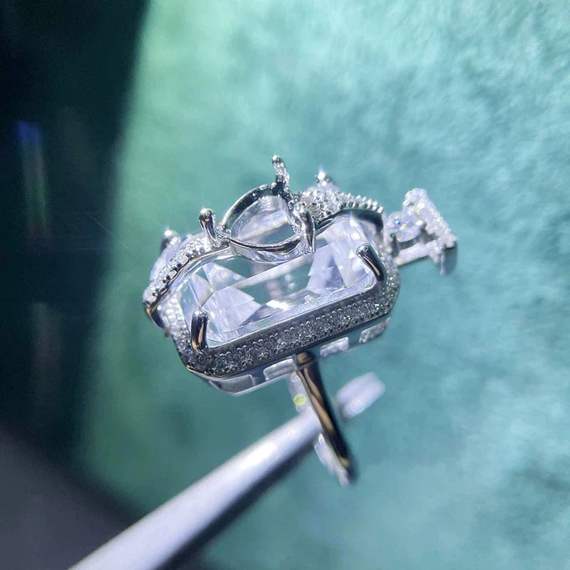 6 mm S925 Sterling Silver Ring Setting, Unset Mount, For Women