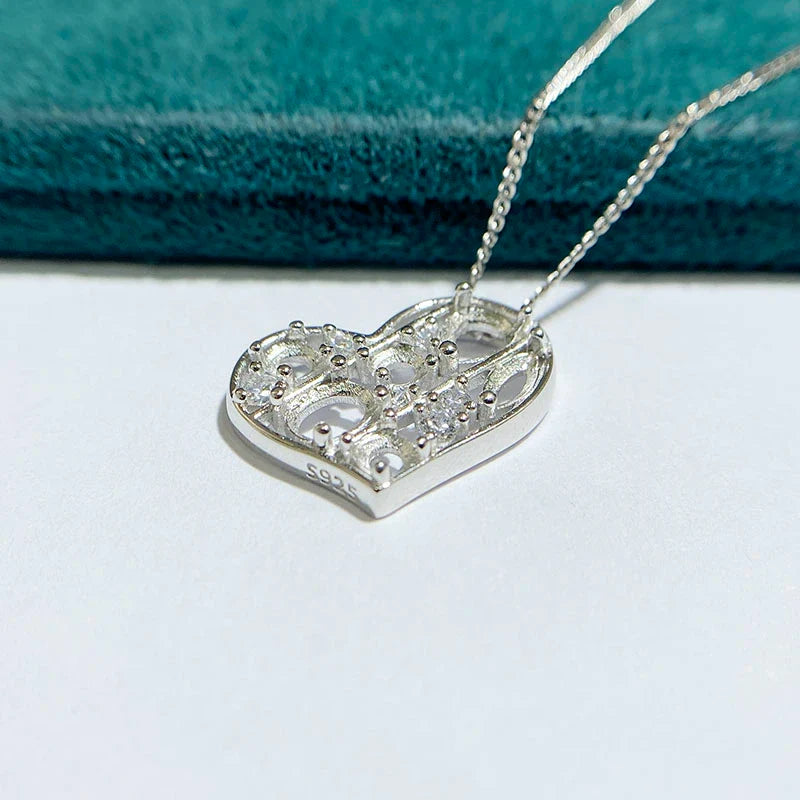 Oval 3×4 mm / 4×5 mm S925 Sterling Silver Pendant Setting, Unset, For Women