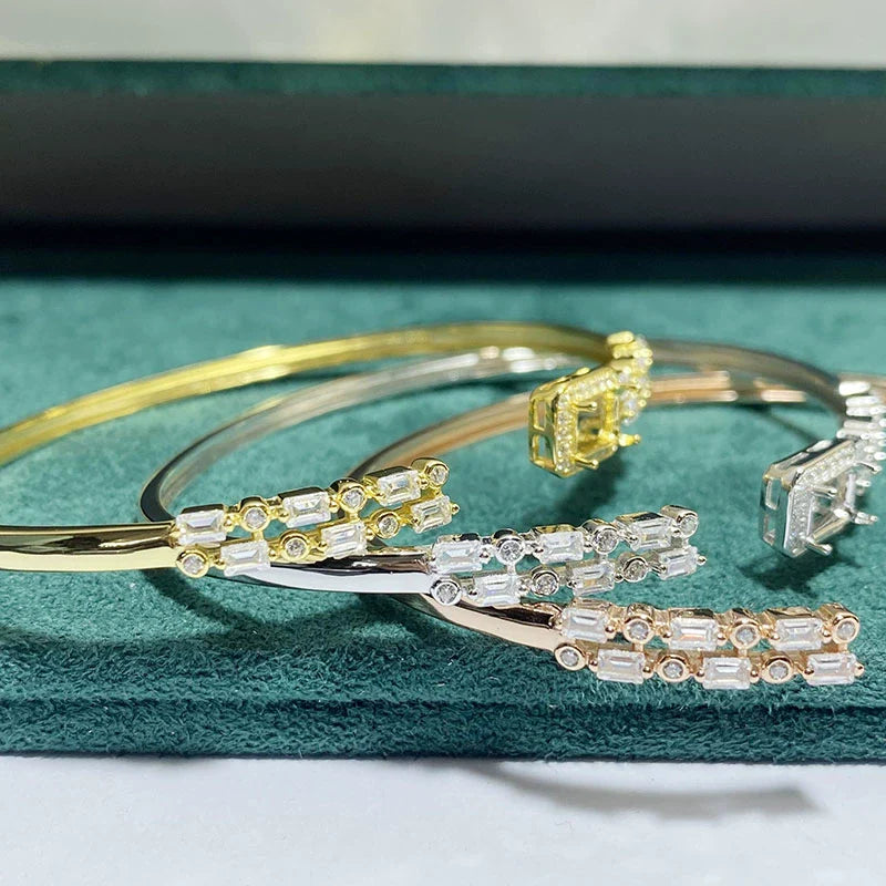 Square 5×7 mm S925 Sterling Silver Jewelry Setting, Unset, For Women