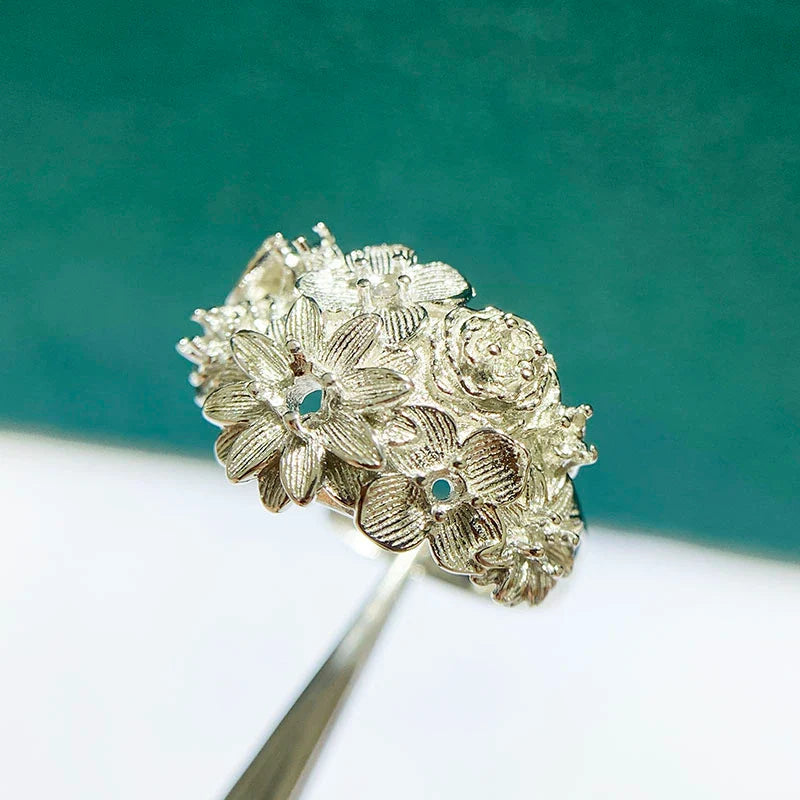 3 mm / 4 mm / 5 mm / 6 mm S925 Sterling Silver, 18K Gold Plated Ring Setting, Unset, For Women