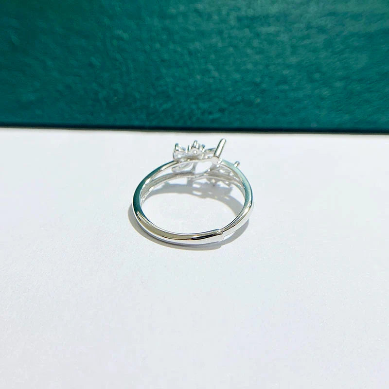 Marquise 4×8 mm / 5×10 mm / 6×12 mm S925 Sterling Silver, 18K Gold Plated Ring Setting, Unset, For Women