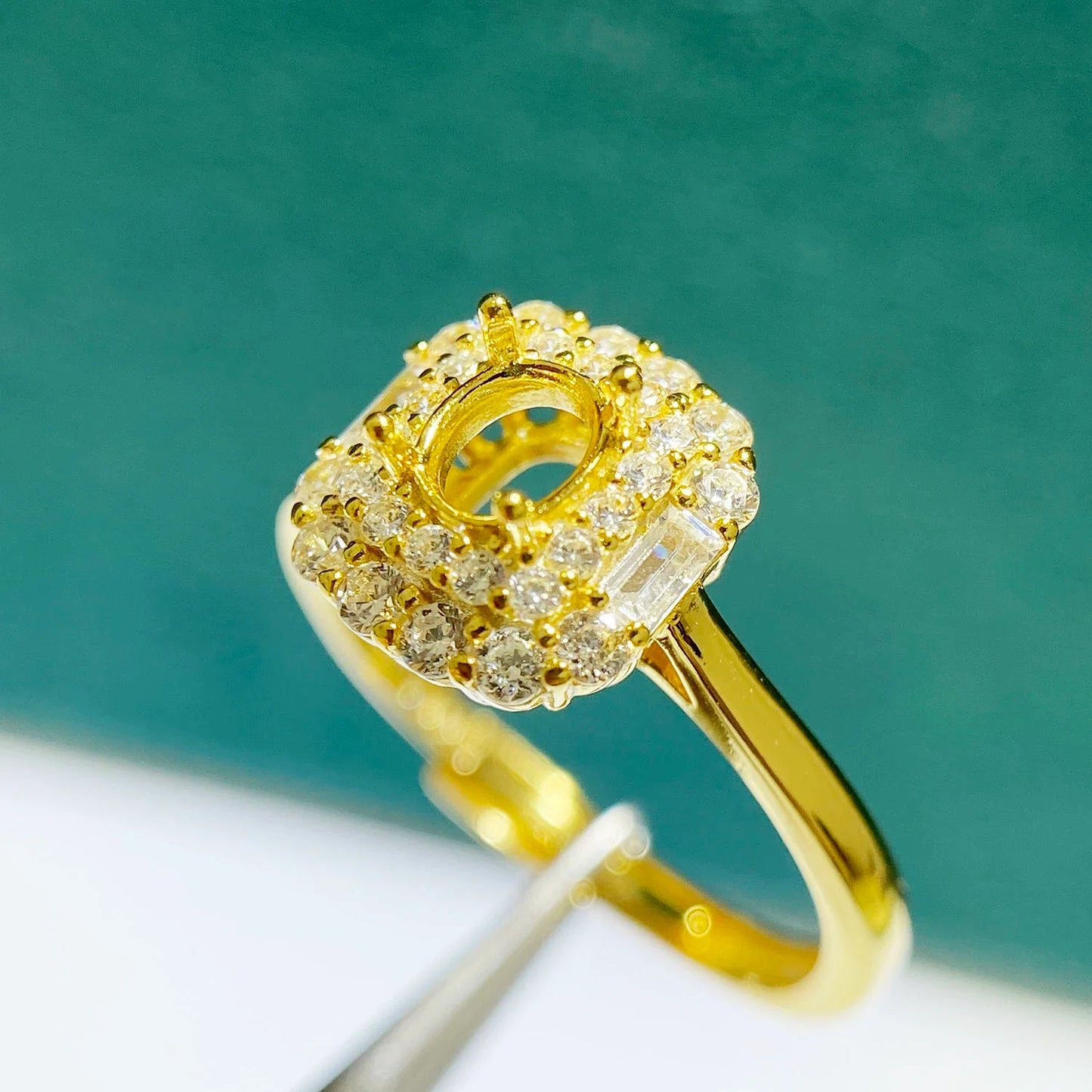 Oval 4×5 mm / 4×6 mm / 5×7 mm S925 Sterling Silver Ring Setting, Adjustable, Unset, For Women