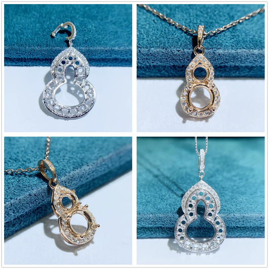 S925 Sterling Silver Round 6×6 mm, 2.5 mm Pendant Setting for DIY Jewelry Making