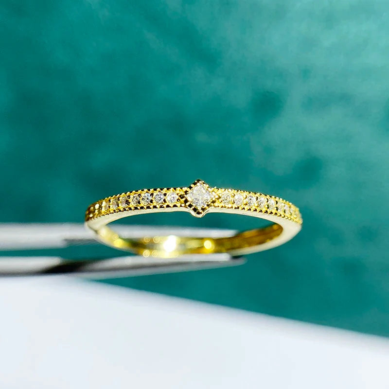 Rectangle 4×6 mm S925 Sterling Silver Ring Setting, Adjustable, Unset, For Women, Fashion Style