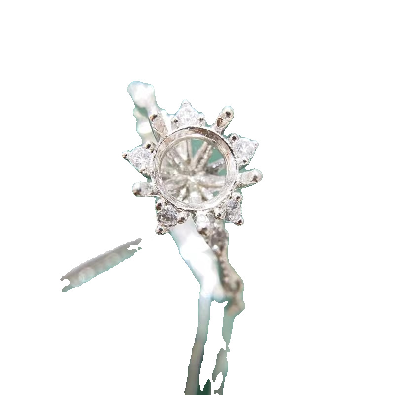 S925 Sterling Silver Ring Setting, Adjustable, Unset, For Women