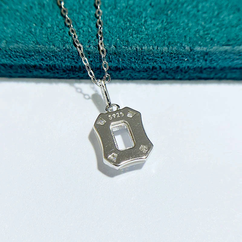 Rectangle 4×6 mm S925 Sterling Silver Pendant Setting, Unset, For Women, Fashion Style