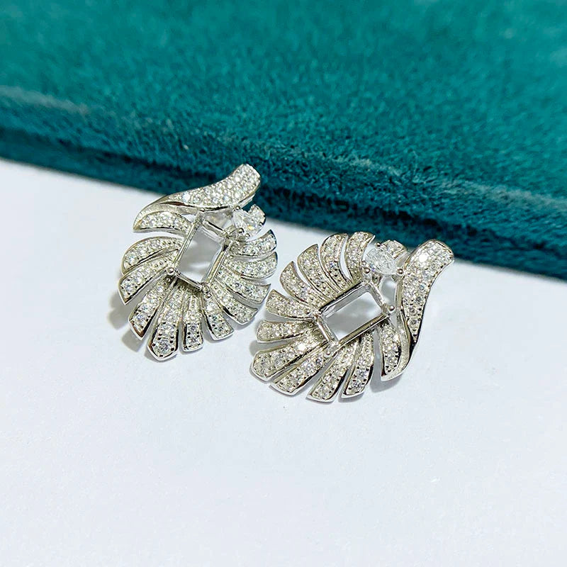 4×6 mm S925 Sterling Silver Earring Setting, Unset