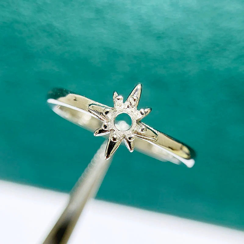 S925 Sterling Silver Ring Setting, Adjustable, Unset, For Women, Fashion Style