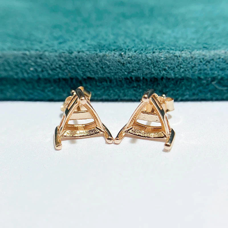 S925 Sterling Silver Earring Setting, Unset