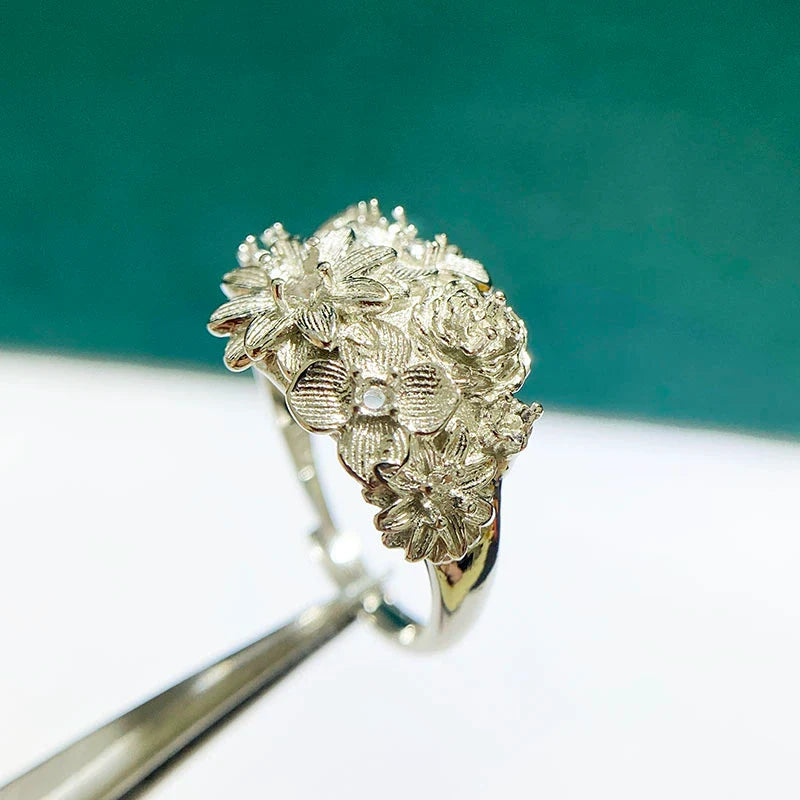 3 mm / 4 mm / 5 mm / 6 mm S925 Sterling Silver, 18K Gold Plated Ring Setting, Unset, For Women