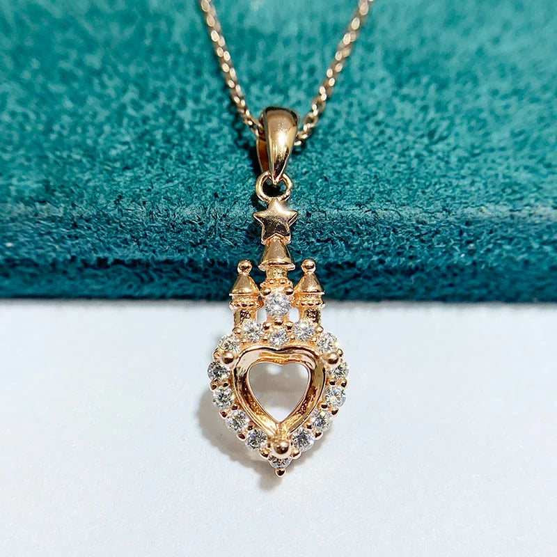 Heart 6×6 mm S925 Sterling Silver Pendant Setting, Unset