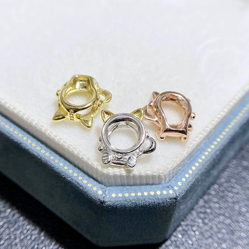 Round 6×6 mm S925 Sterling Silver Pendant Setting, Unset