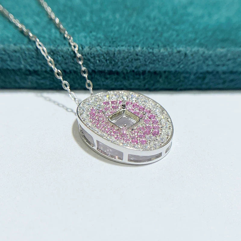 Square 5×5 mm S925 Sterling Silver Pendant Setting, Unset