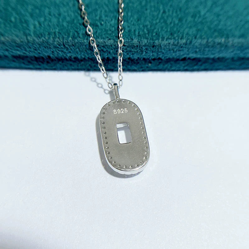 Rectangle 4×6 mm S925 Sterling Silver Pendant Setting, Unset, For Women, Fashion Style