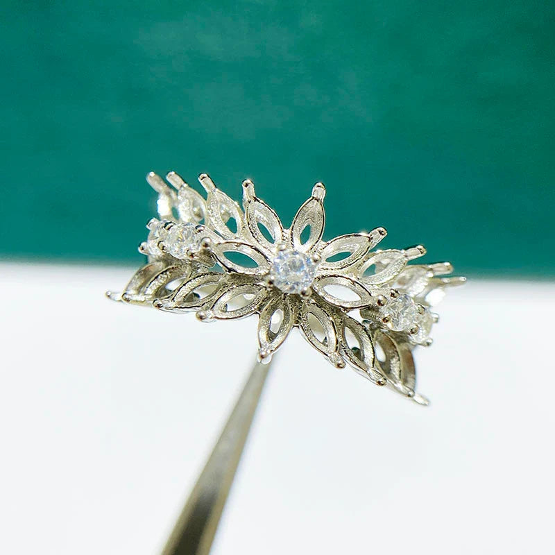 Marquise 2×4 mm S925 Sterling Silver Ring Setting, Adjustable, Unset, For Women