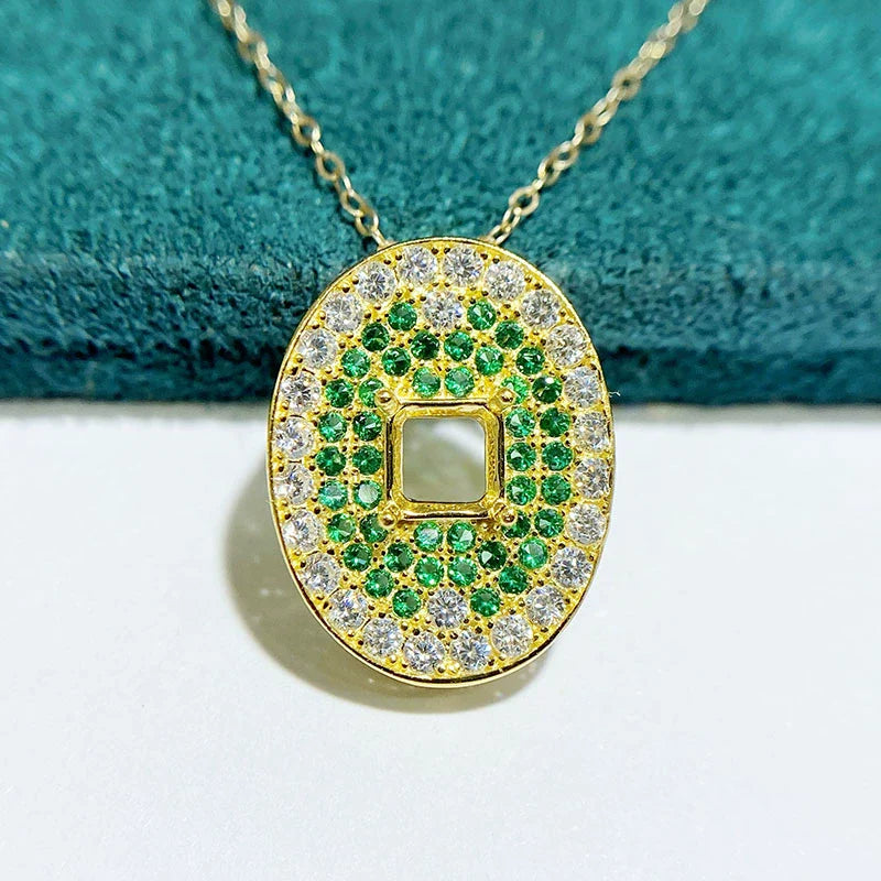 Square 5×5 mm S925 Sterling Silver Pendant Setting, Unset