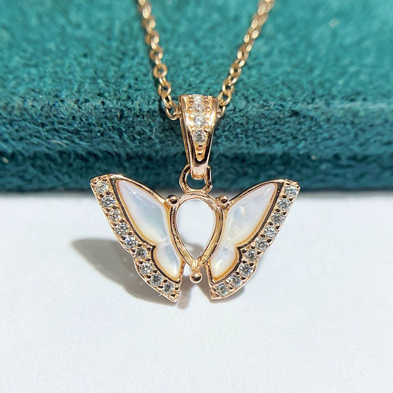 Pear 4×6 mm S925 Sterling Silver Pendant Setting, Unset, For Women, Fashion Style