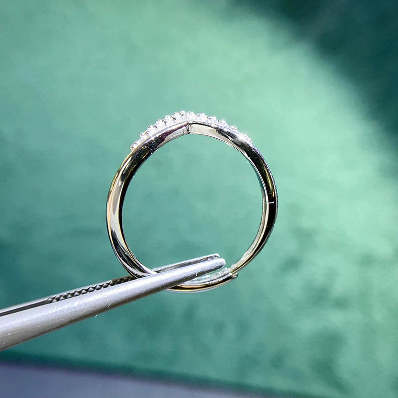 S925 Sterling Silver Ring Setting, Adjustable, Unset, For Women