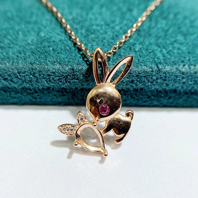 Pear 4×6 mm / Pear 4×5 mm S925 Sterling Silver Pendant Setting, Unset, For Women, Fashion Style, Light Luxury