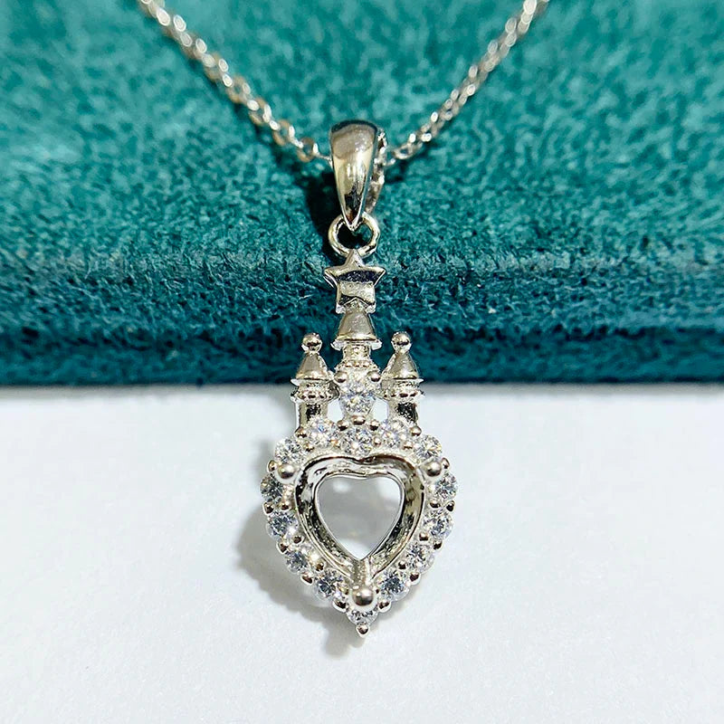 Heart 6×6 mm S925 Sterling Silver Pendant Setting, Unset