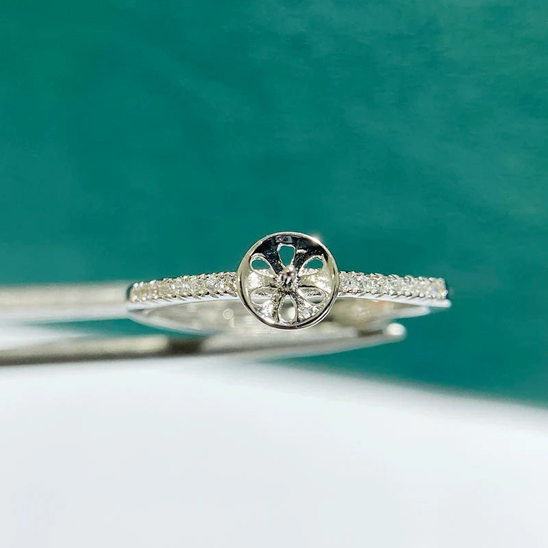 S925 Sterling Silver Ring Setting, Adjustable, Unset, For Women, Fashion Style