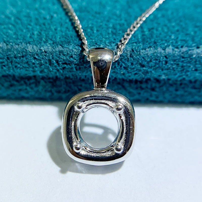 Round 6×6 mm S925 Sterling Silver Ring Setting, Unset Mount, For Women