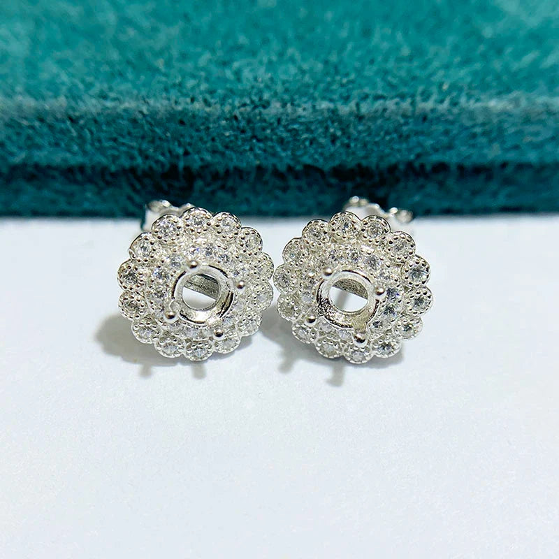 S925 Sterling Silver Earring Setting, Unset, For Women, Fashion Style