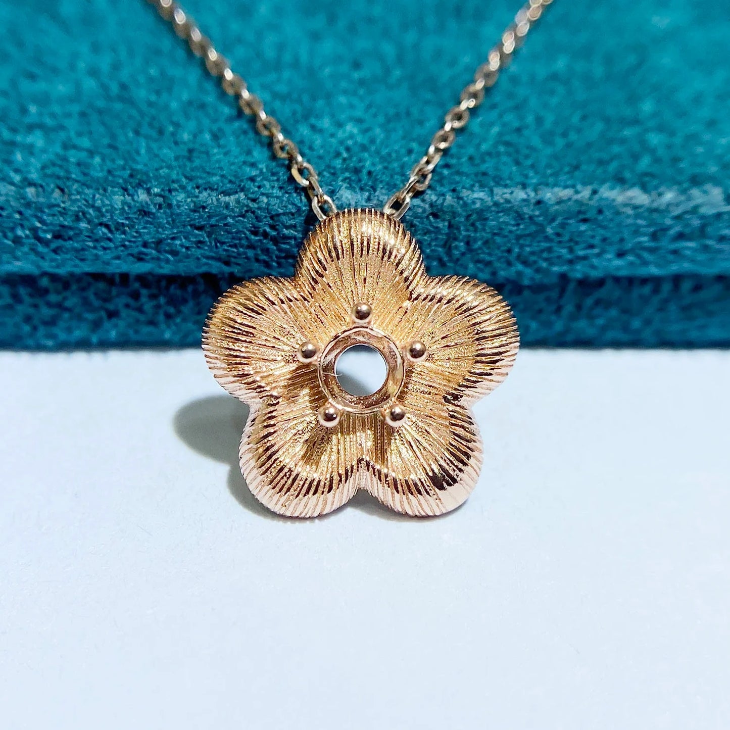 2×2 mm / 4×4 mm S925 Sterling Silver Pendant Setting, Unset, For Women