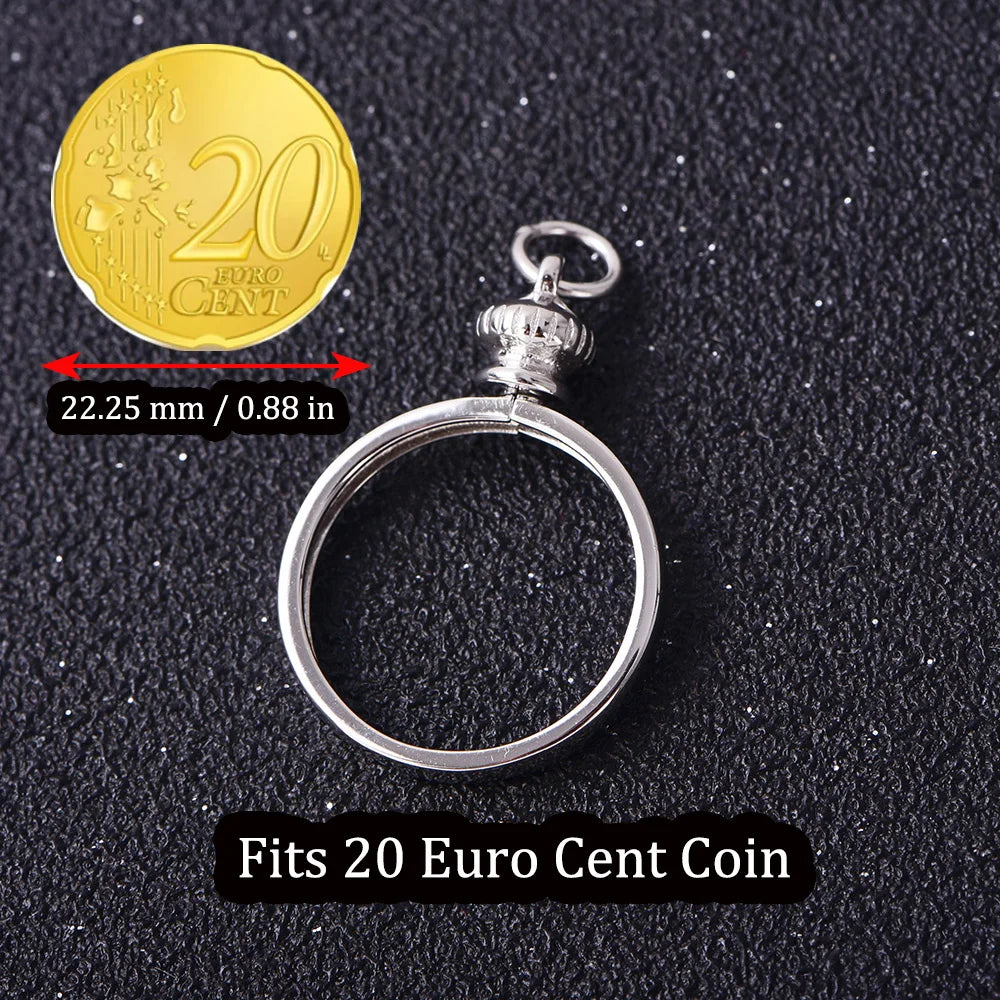Coin Bezel Pendant Base for US & Euro Coins – DIY Jewelry Setting, Silver Pendant Frame, Blank Mount, Craft Jewelry Supplies