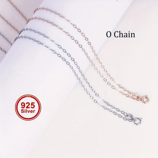 1pc rose Golden 925 sterling silver chain necklace for DIY jewelry making