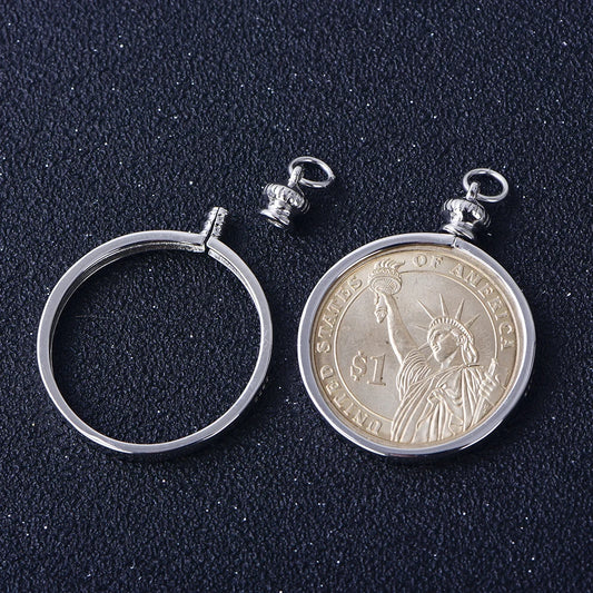 Coin Bezel Pendant Base for US & Euro Coins – DIY Jewelry Setting, Silver Pendant Frame, Blank Mount, Craft Jewelry Supplies