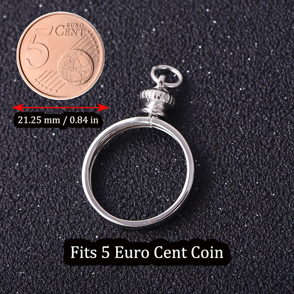Coin Bezel Pendant Base for US & Euro Coins – DIY Jewelry Setting, Silver Pendant Frame, Blank Mount, Craft Jewelry Supplies