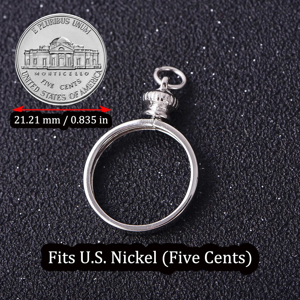 Coin Bezel Pendant Base for US & Euro Coins – DIY Jewelry Setting, Silver Pendant Frame, Blank Mount, Craft Jewelry Supplies