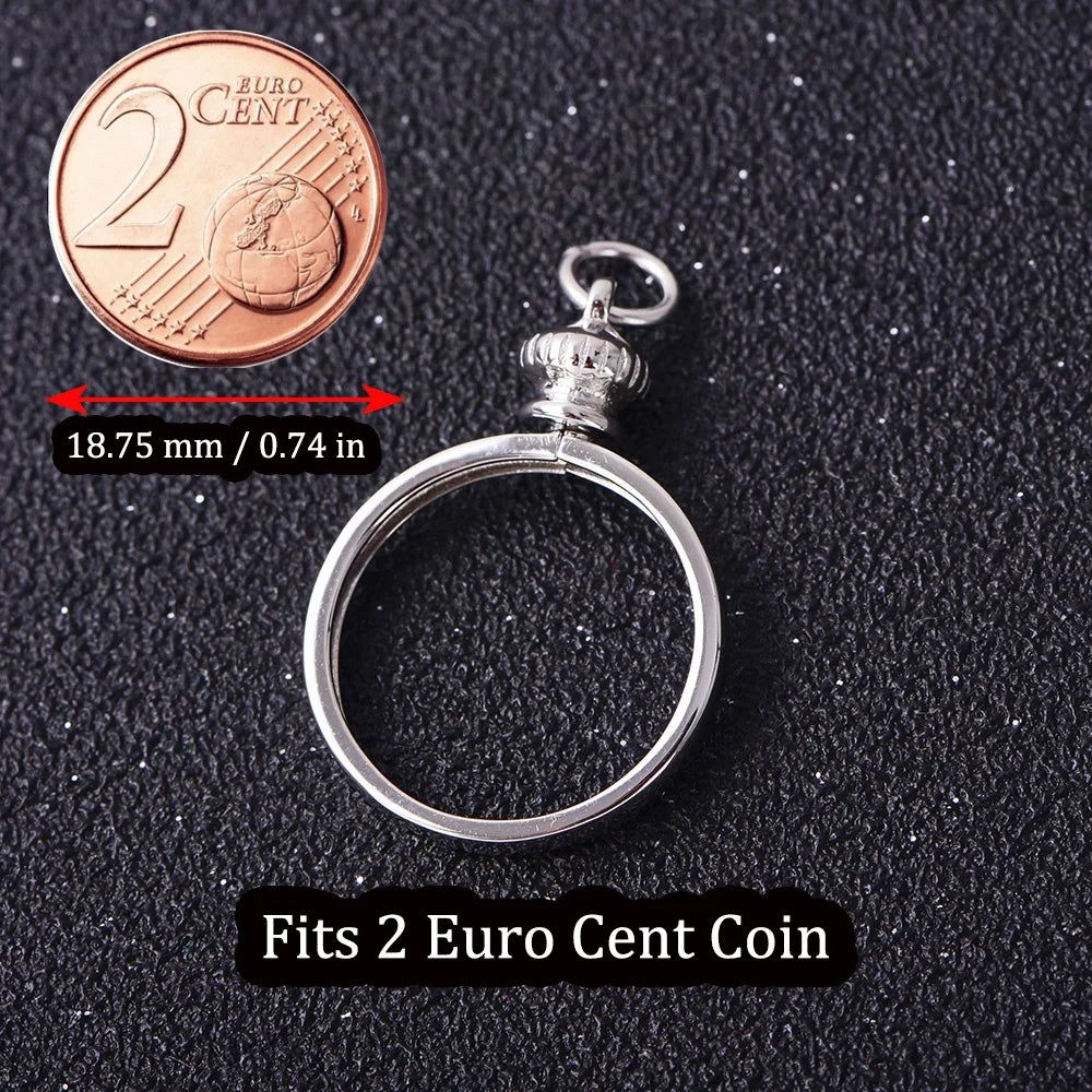 Coin Bezel Pendant Base for US & Euro Coins – DIY Jewelry Setting, Silver Pendant Frame, Blank Mount, Craft Jewelry Supplies